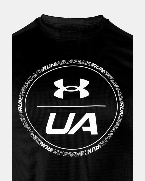 Men's UA Speed Stride Graphic Short Sleeve in Black image number 7